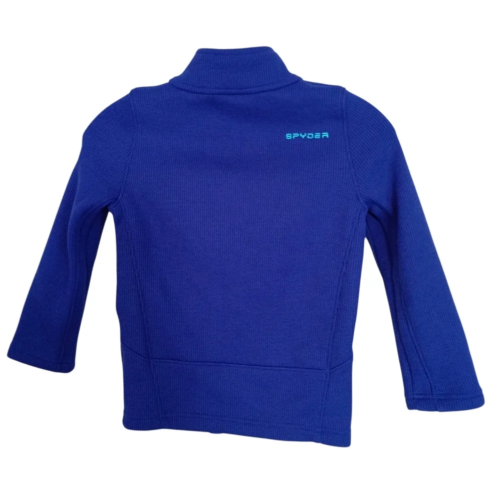 Spyder - Blue Zip-Up Jacket with Teal Accents - Size 7/8 - Picture 3 of 5